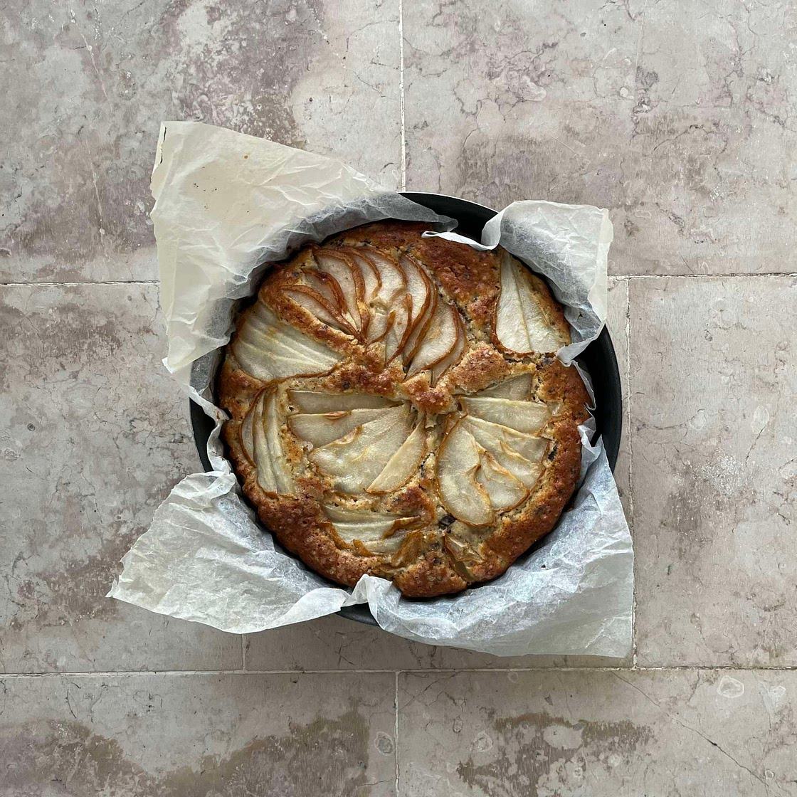 Torta cioccolato e pere