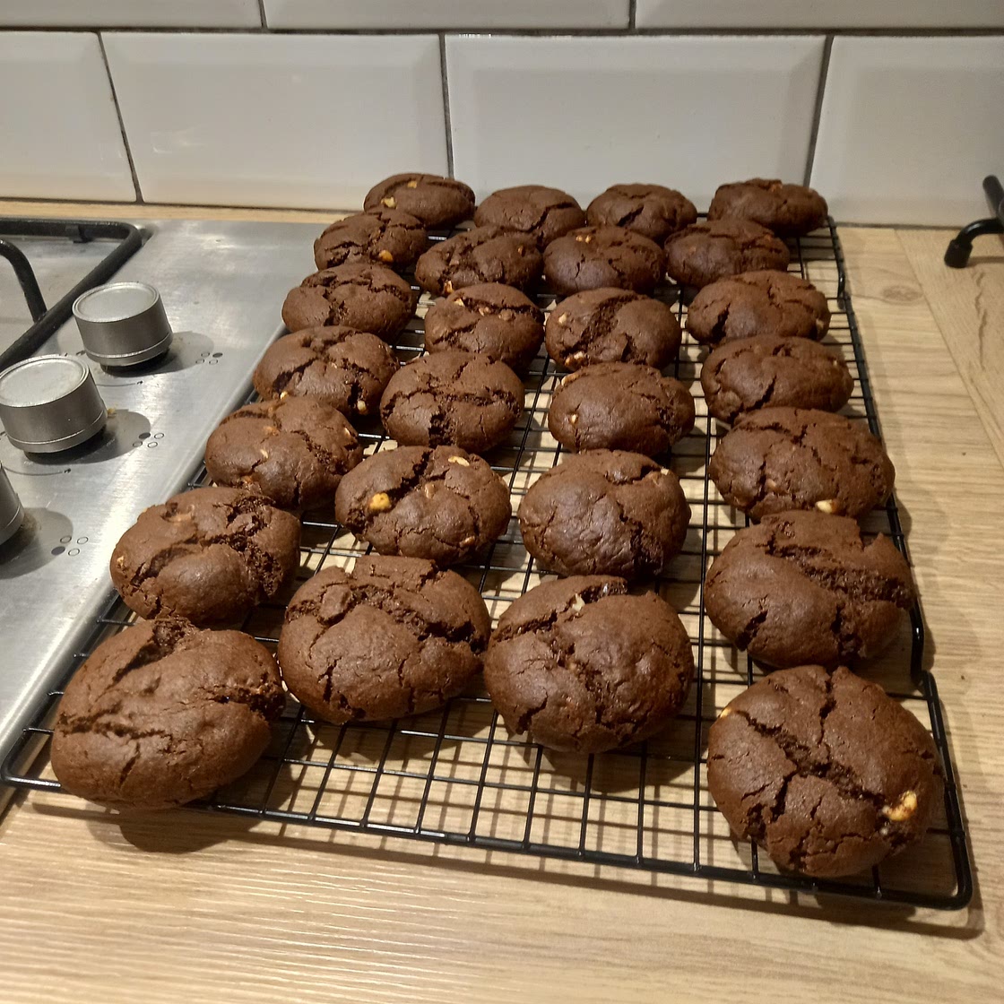 Triple chocolate cookies