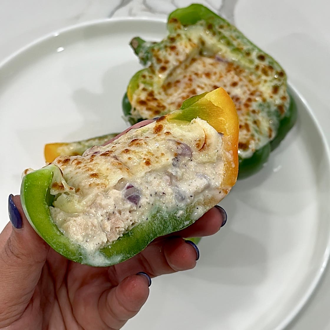 Bell pepper tuna melt