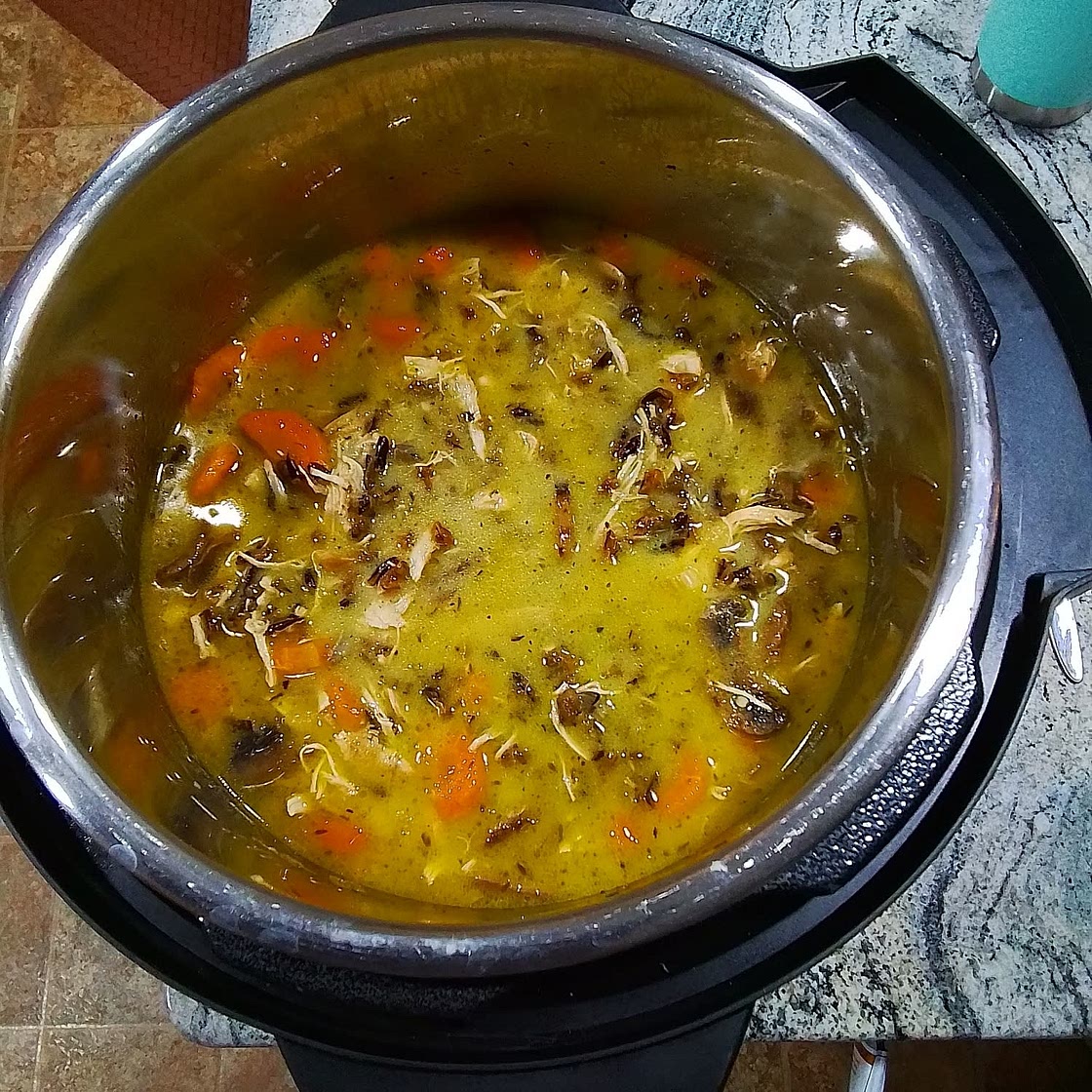 Instant Pot Chicken and Wild Rice Soup [Gluten and Dairy Free]