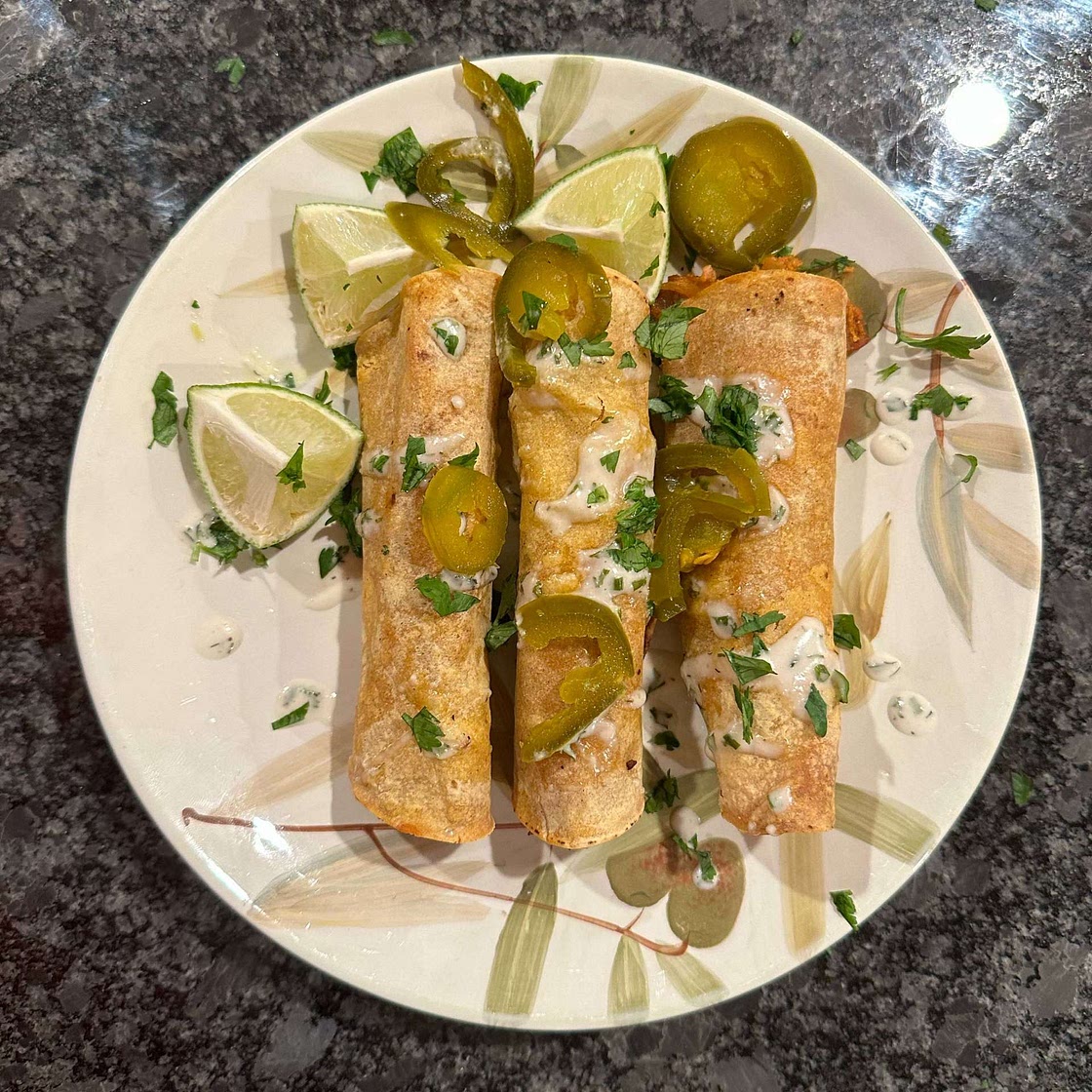 Jalapeño Popper Soyrizo Taquitos