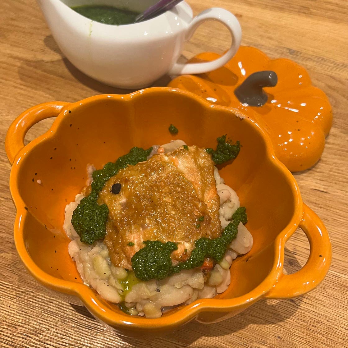 Creamy White Beans With Herb Oil
