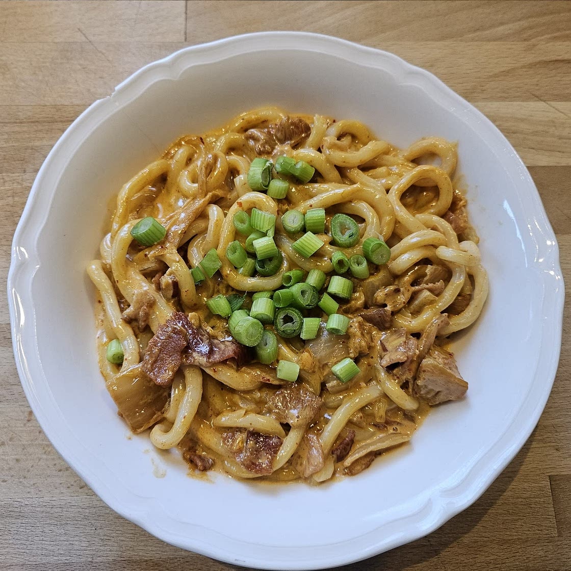 Creamy Kimchi Udon