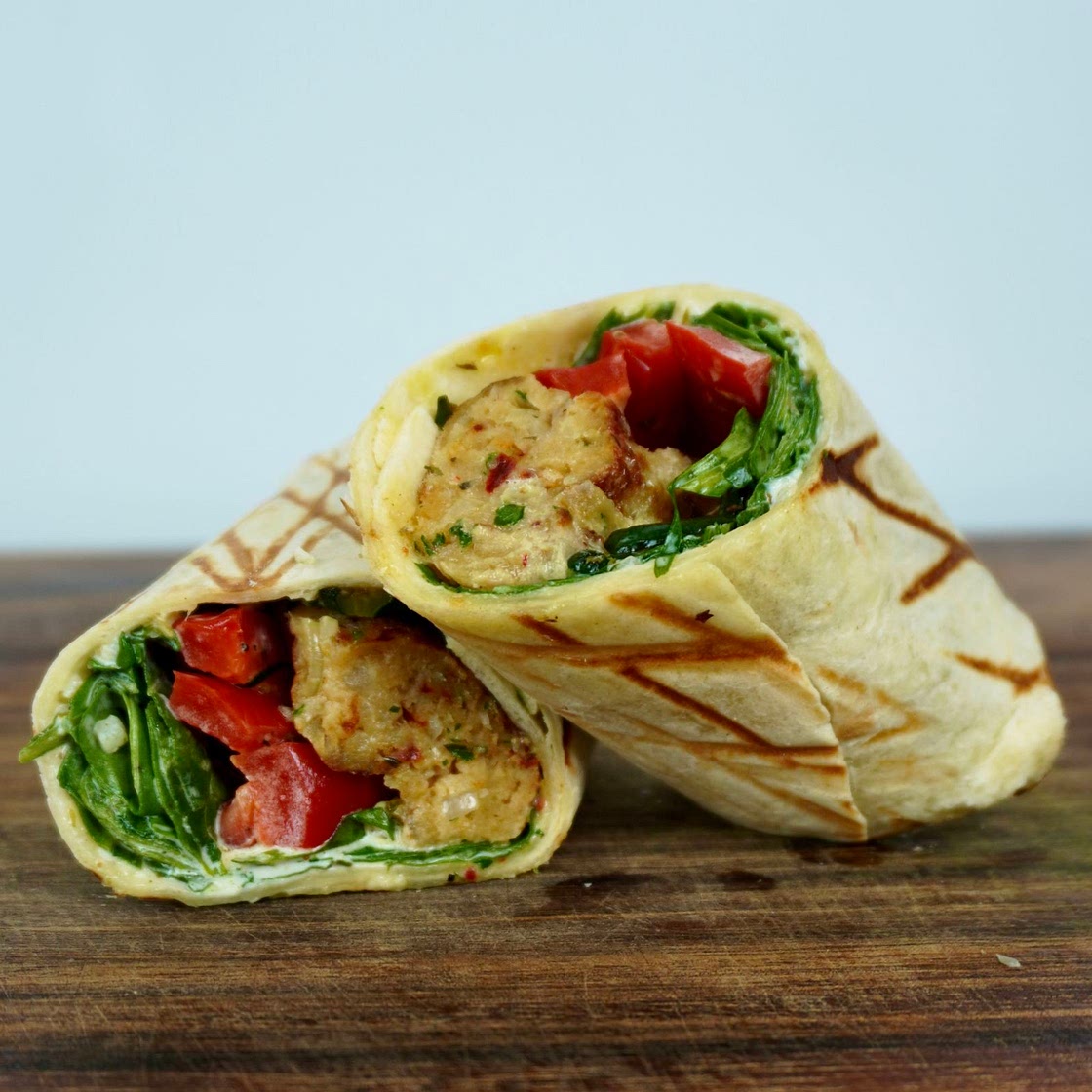 Tuna patty burrito