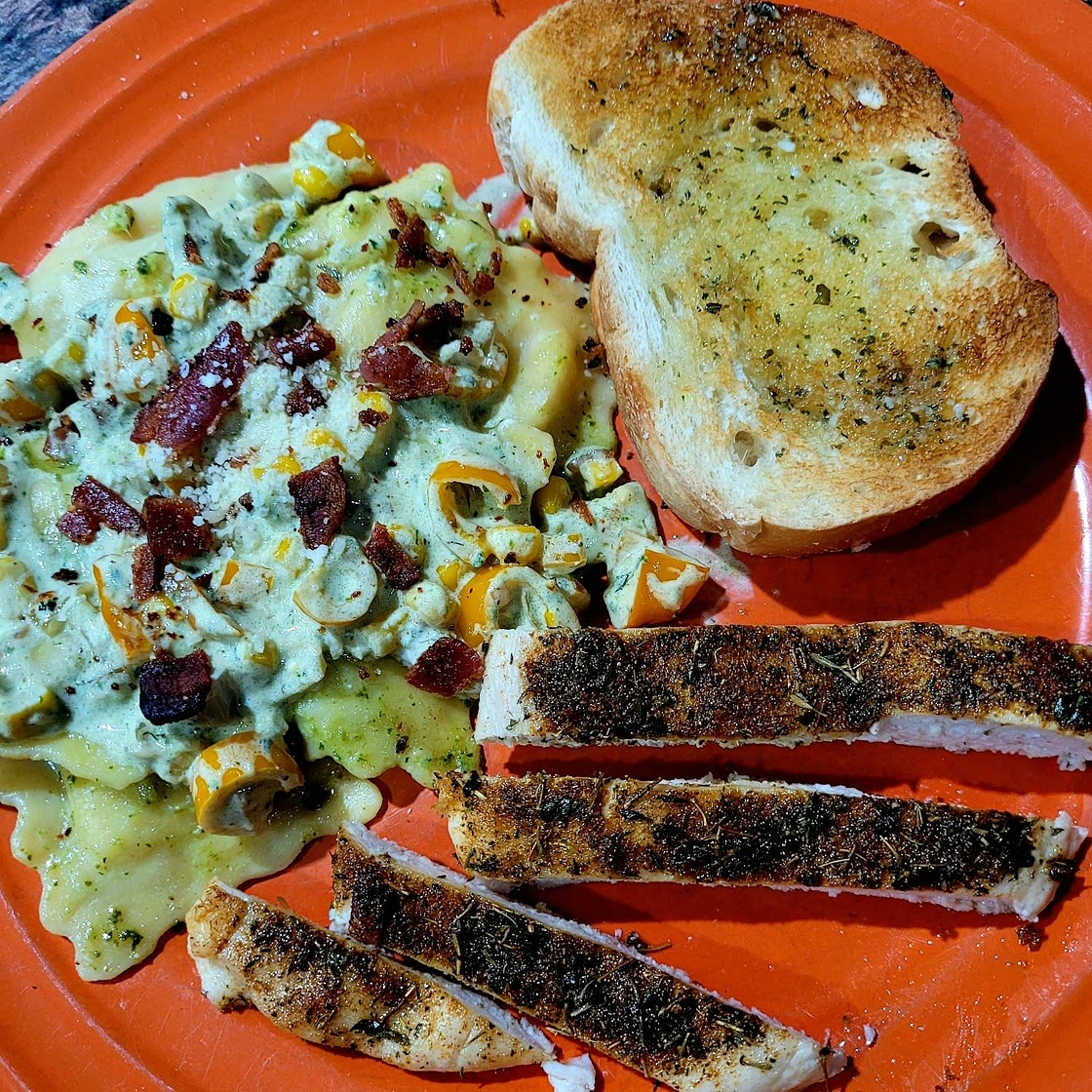 Creamy basil pesto cheese tortellini pasta