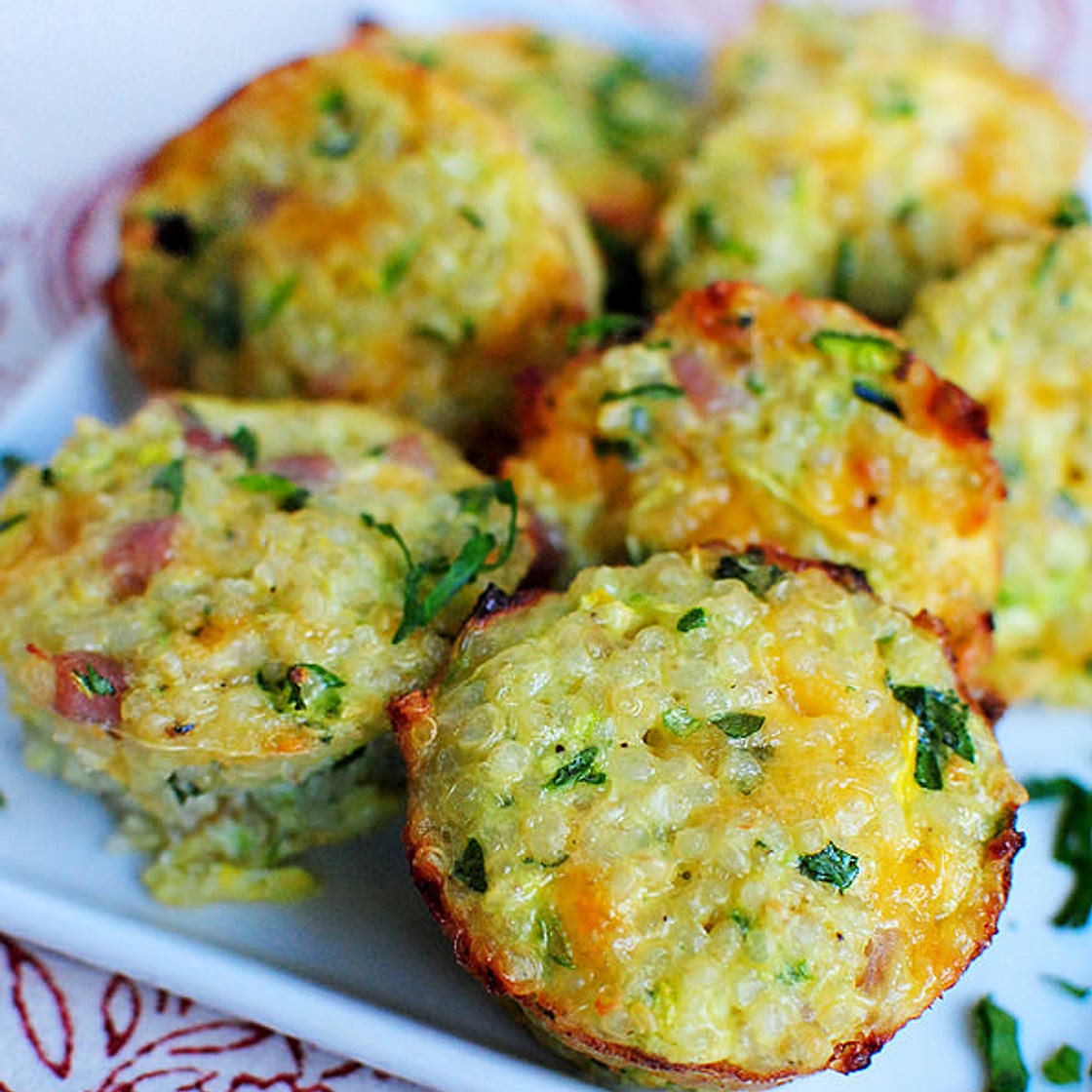 Mini Ham and Cheese Quinoa Cups Recipe