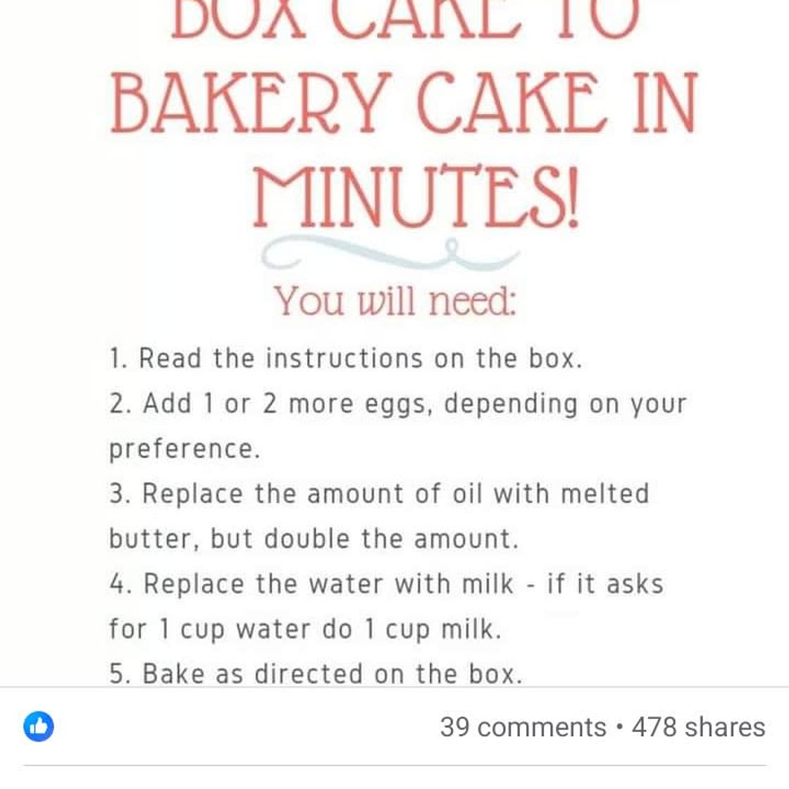 Cake box upgrade