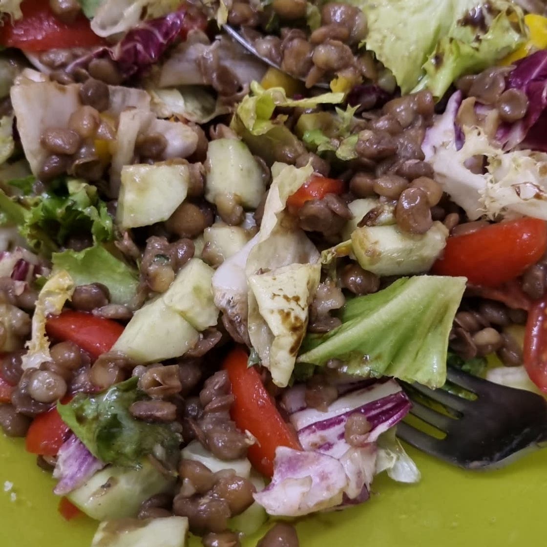 Lentil lunch bowl