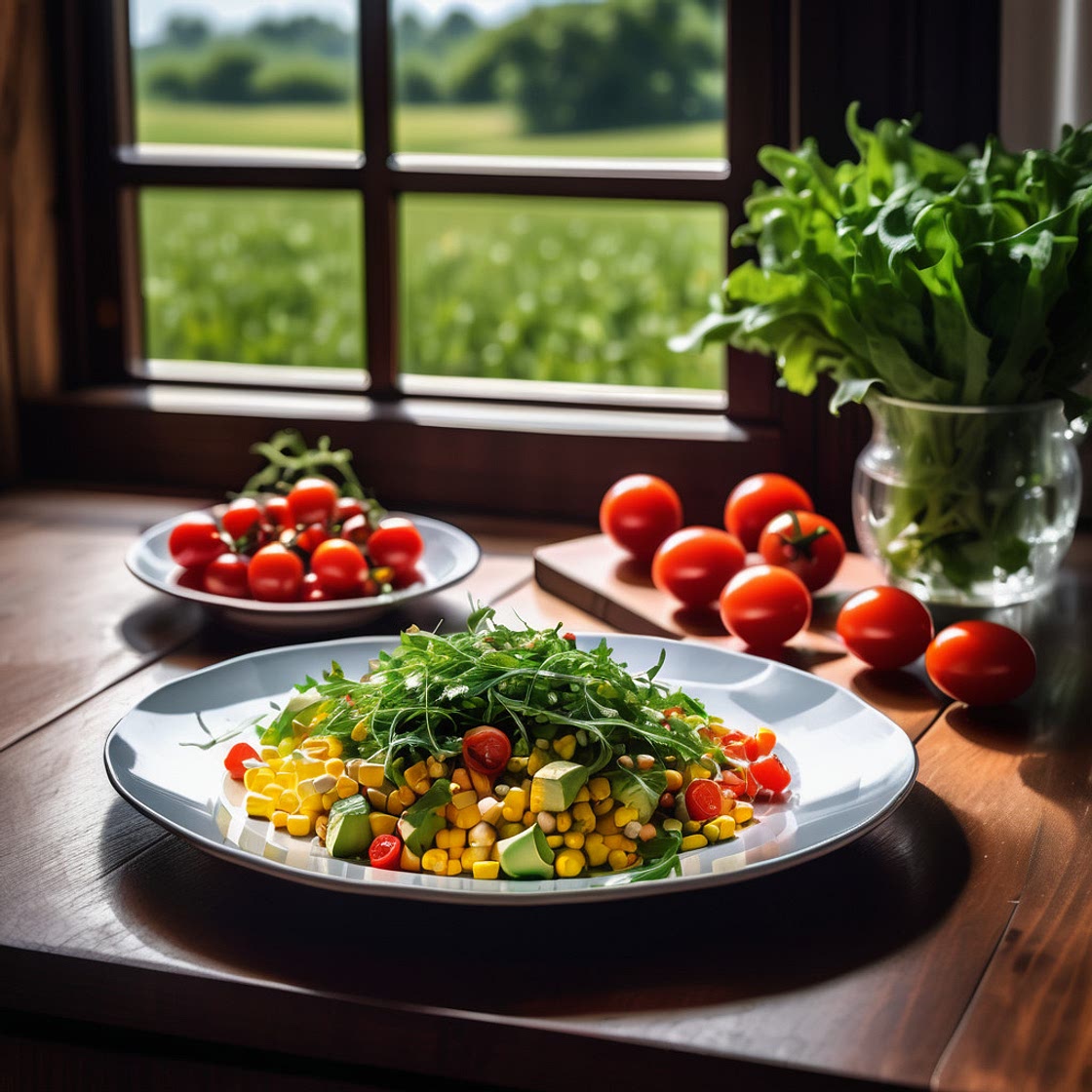 Arugula, Avocado and Corn Salad