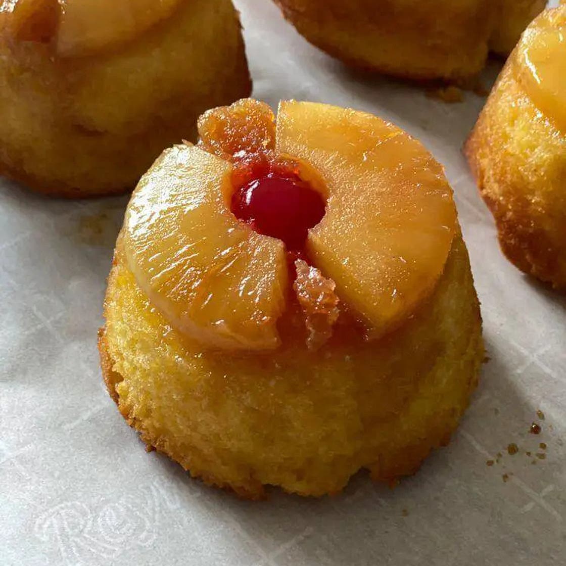 Mini Pineapple Upside Down Cakes | InesKohl Kitchen