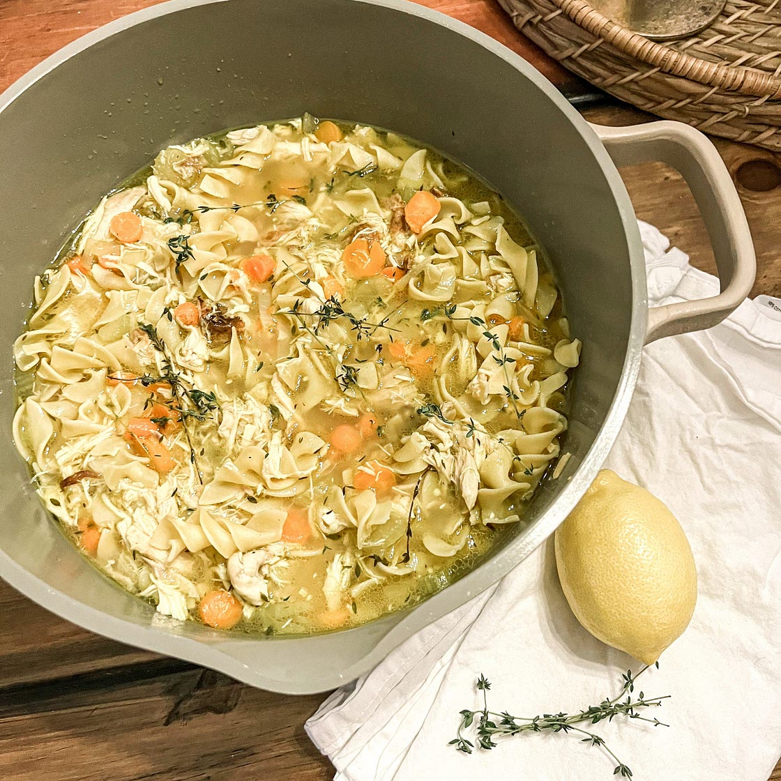 Medicine Ball Chicken Noodle Soup - Our Tiny Nest