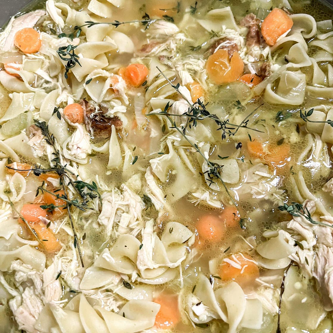 Medicine Ball Chicken Noodle Soup - Our Tiny Nest