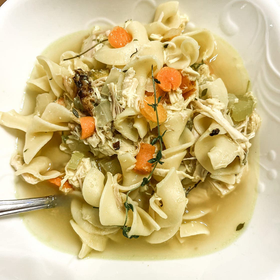 Medicine Ball Chicken Noodle Soup - Our Tiny Nest