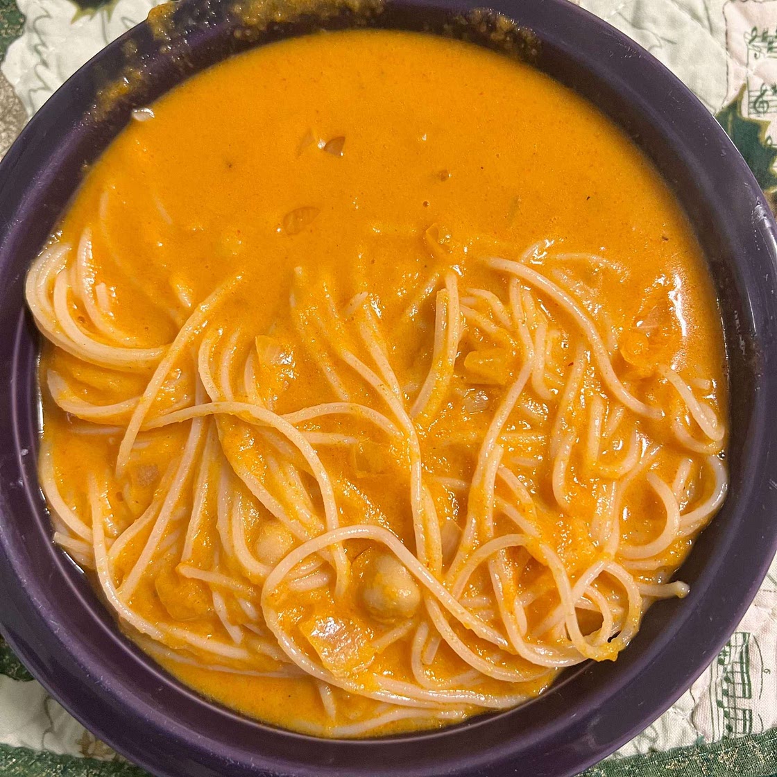 Curried Carrot Noodle Soup
