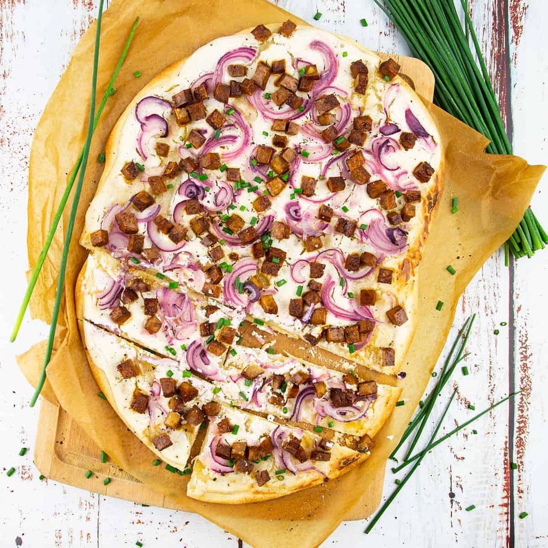 Veganer Flammkuchen