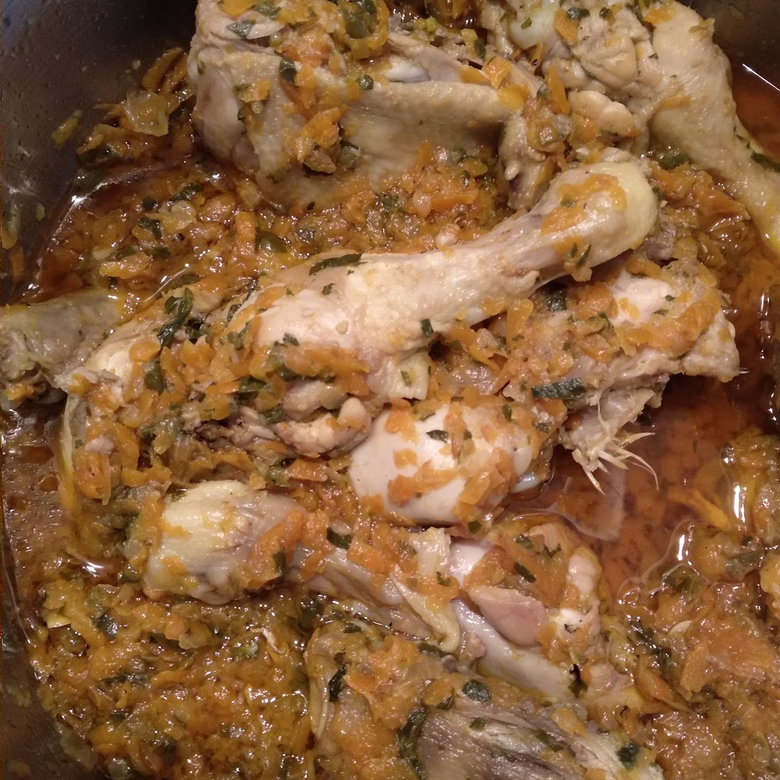 Frango de salsa e cenoura