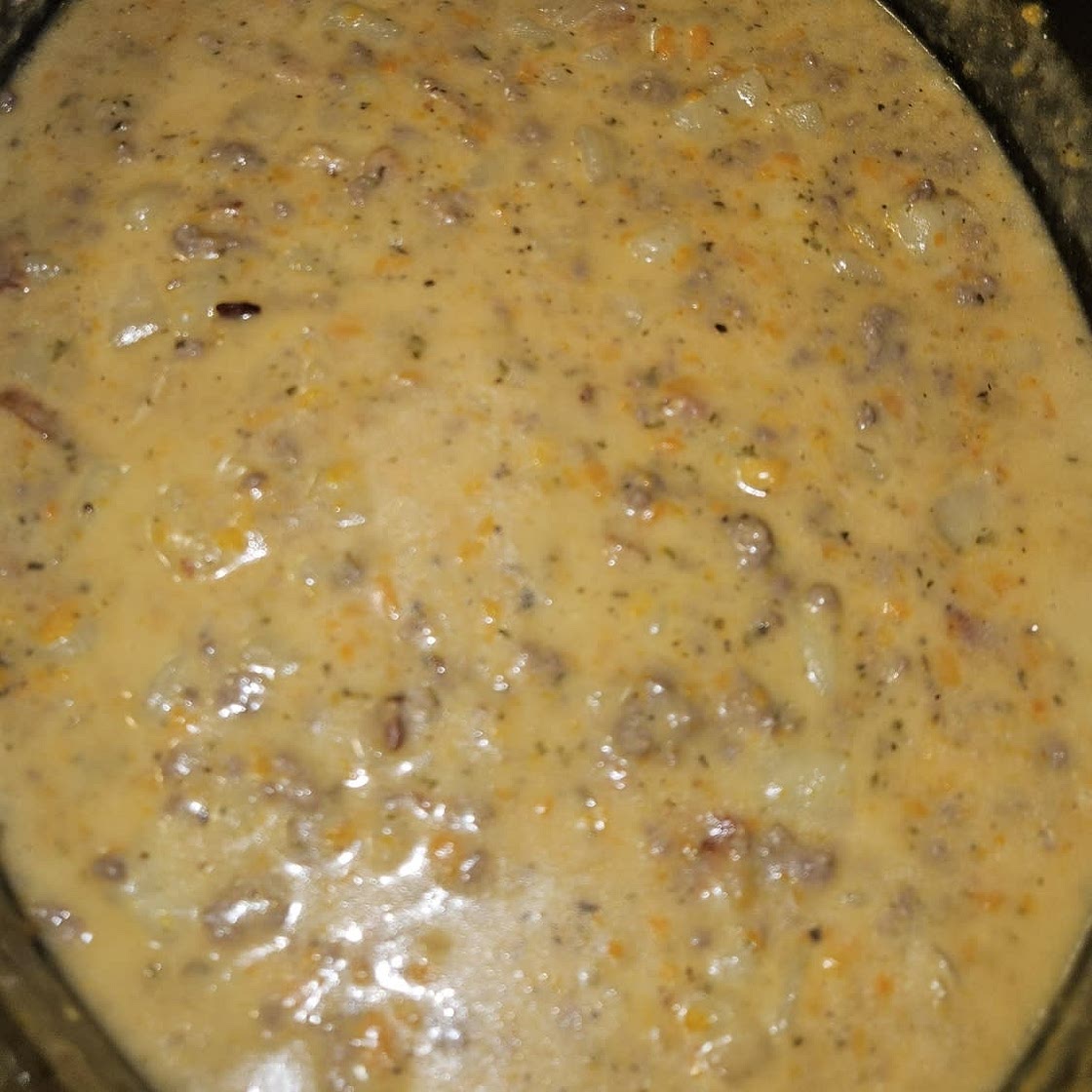 Slow Cooker Bacon Cheeseburger Soup
