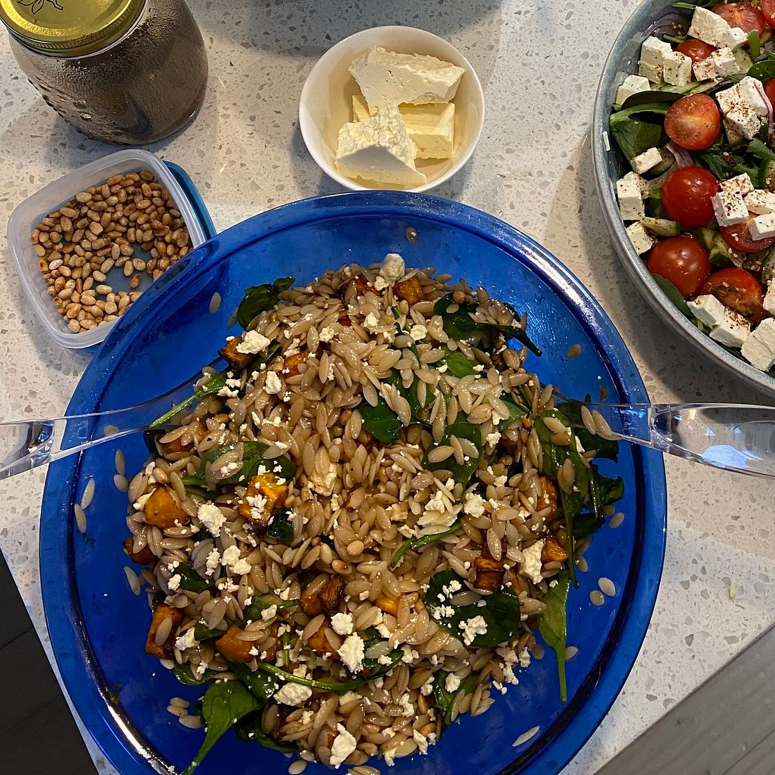Orzo pasta salad