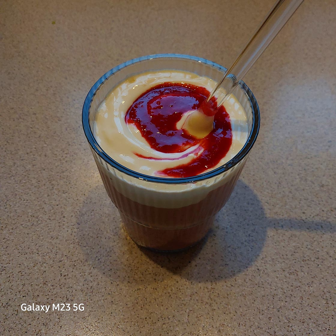 Hailey Bieber inspired raspberry glaze smoothie