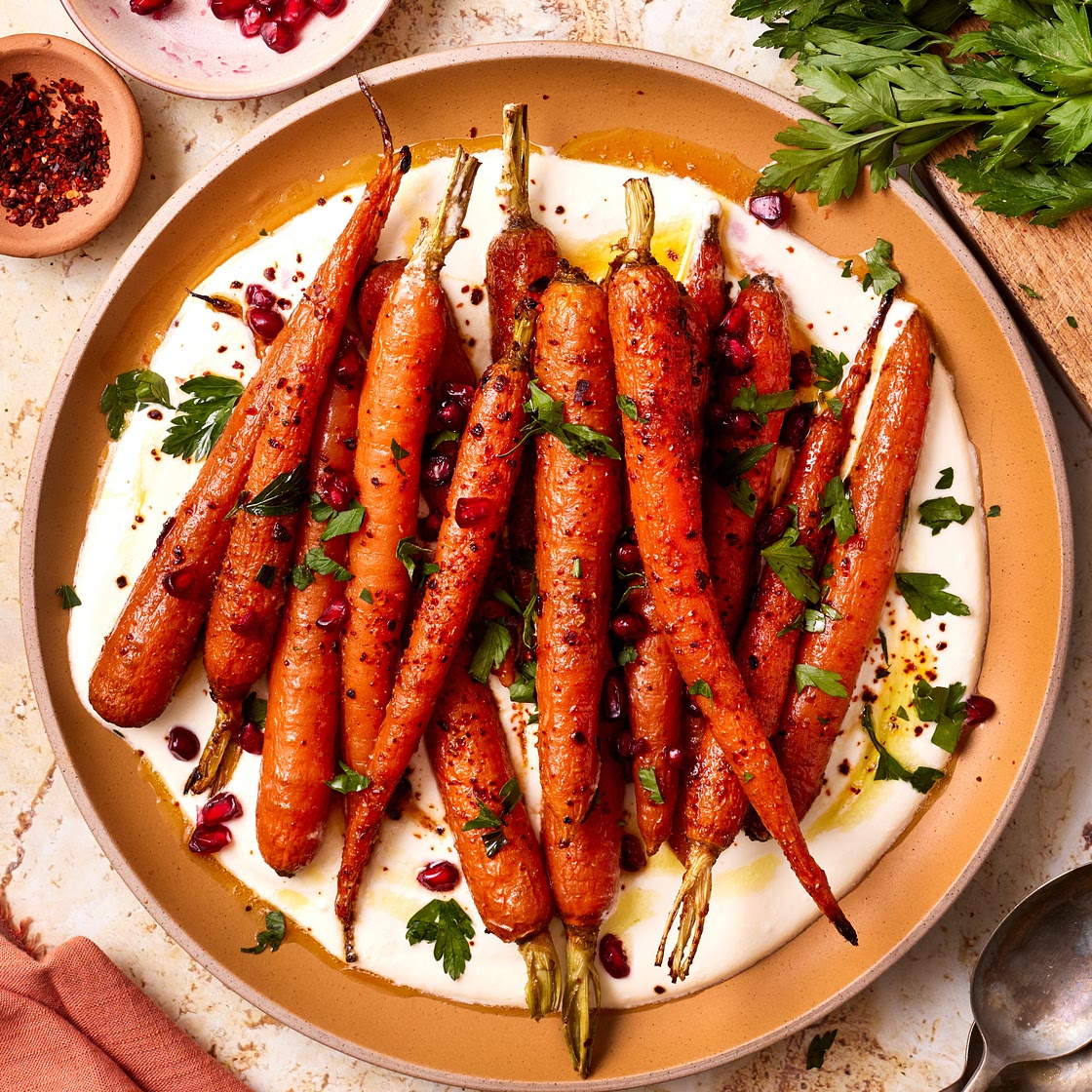 Spiced Roasted Carrots with Lemony Whipped Feta