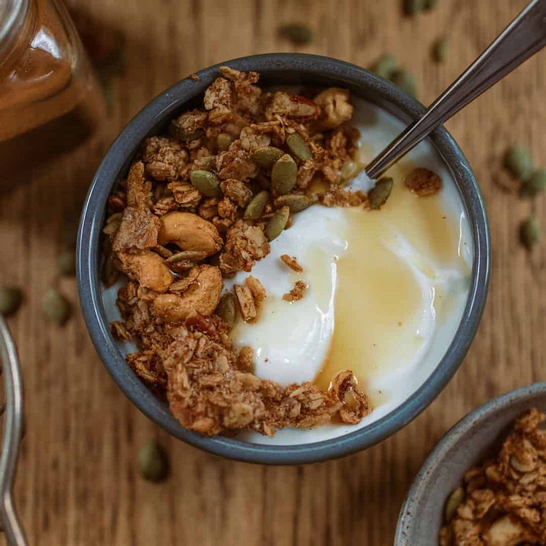 High Protein Egg White Granola Recipe (Ginger and Cinnamon Spiced)