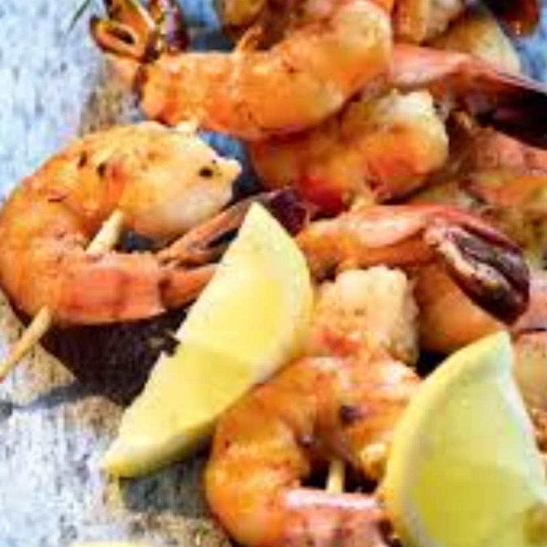 Gambas con hierbas