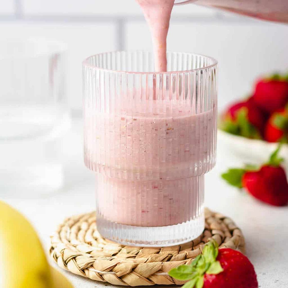Vegan Strawberry Banana Smoothie | Gluten-Free & Nut-Free