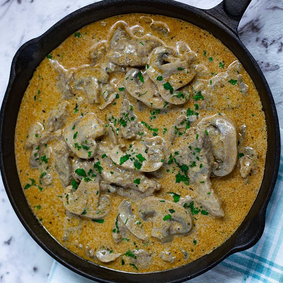 Keto Beef Stroganoff - Low Carb & Creamy
