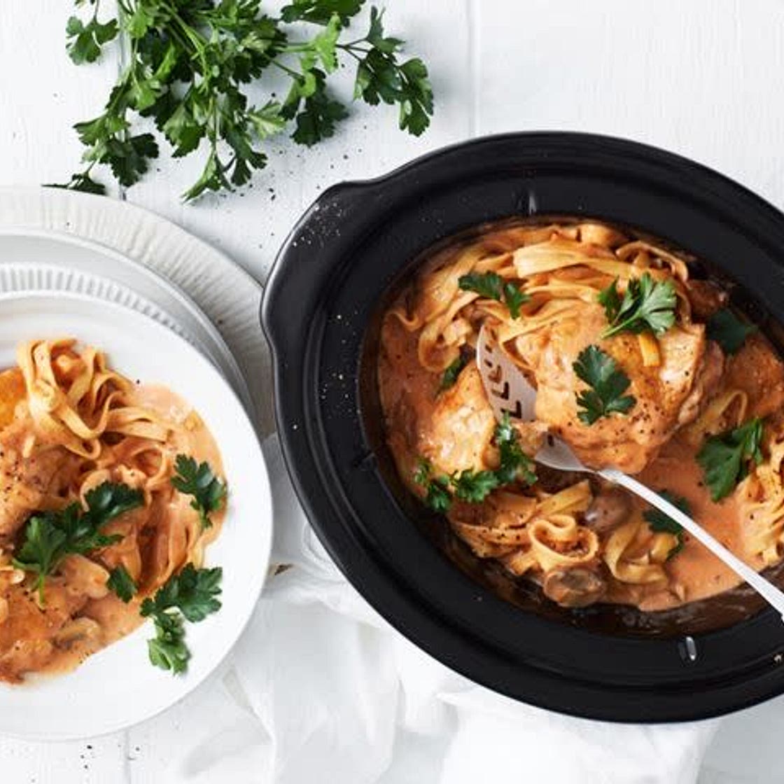 Slow cooker chicken Diane 
