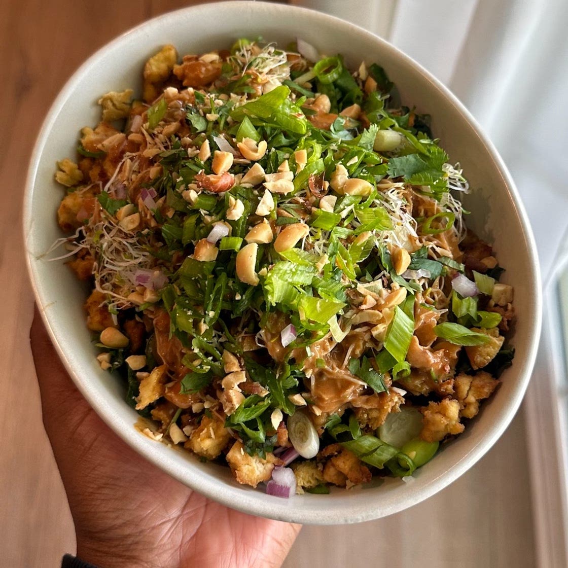 Thai-Inspired Chopped Salad With a Spicy Peanut Sauce — Sweet Greens Vegan