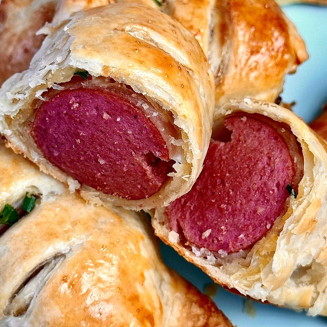 Spicy Mustard Sausage Rolls - Only 4 Ingredients 