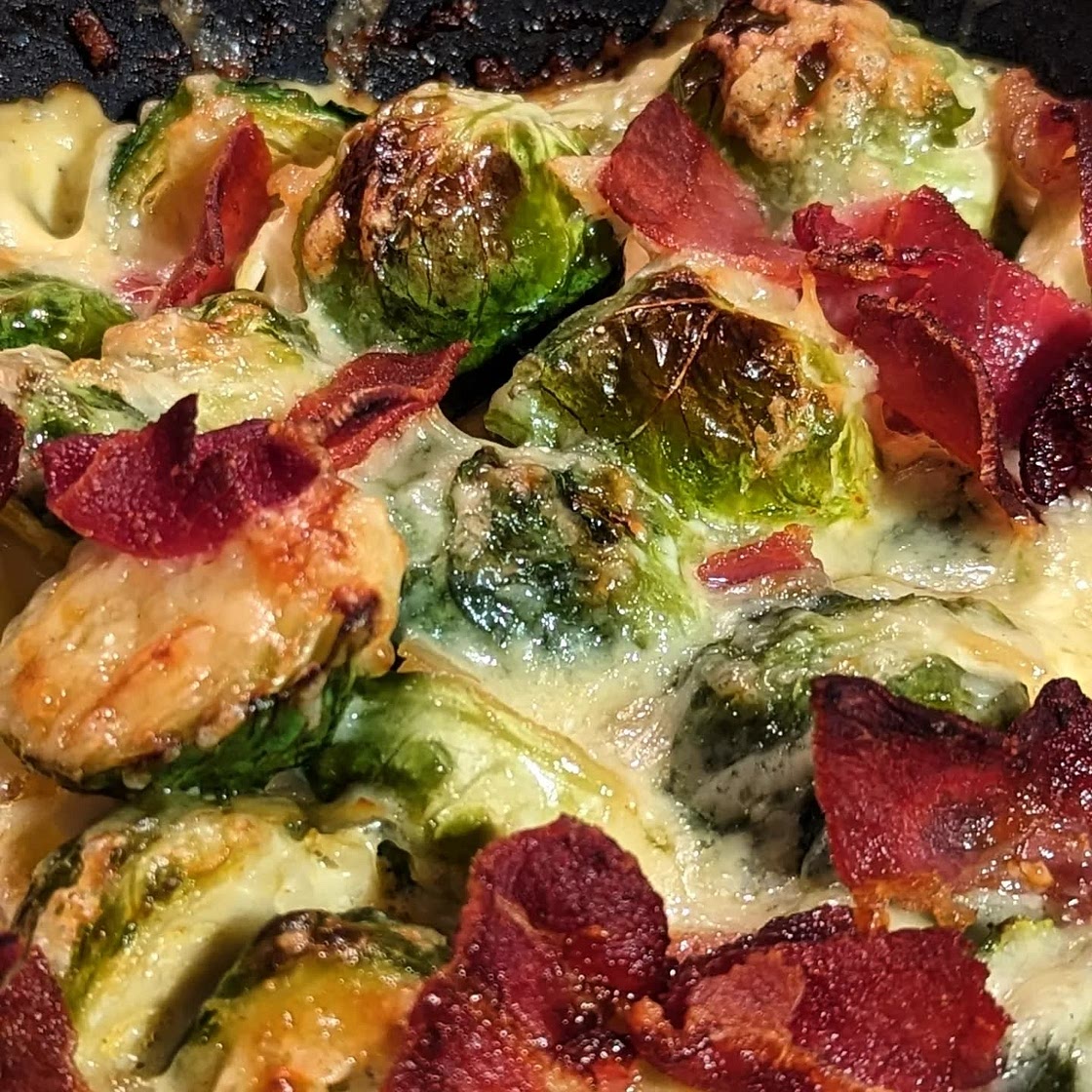 Cheesy Brussels Sprout Bake