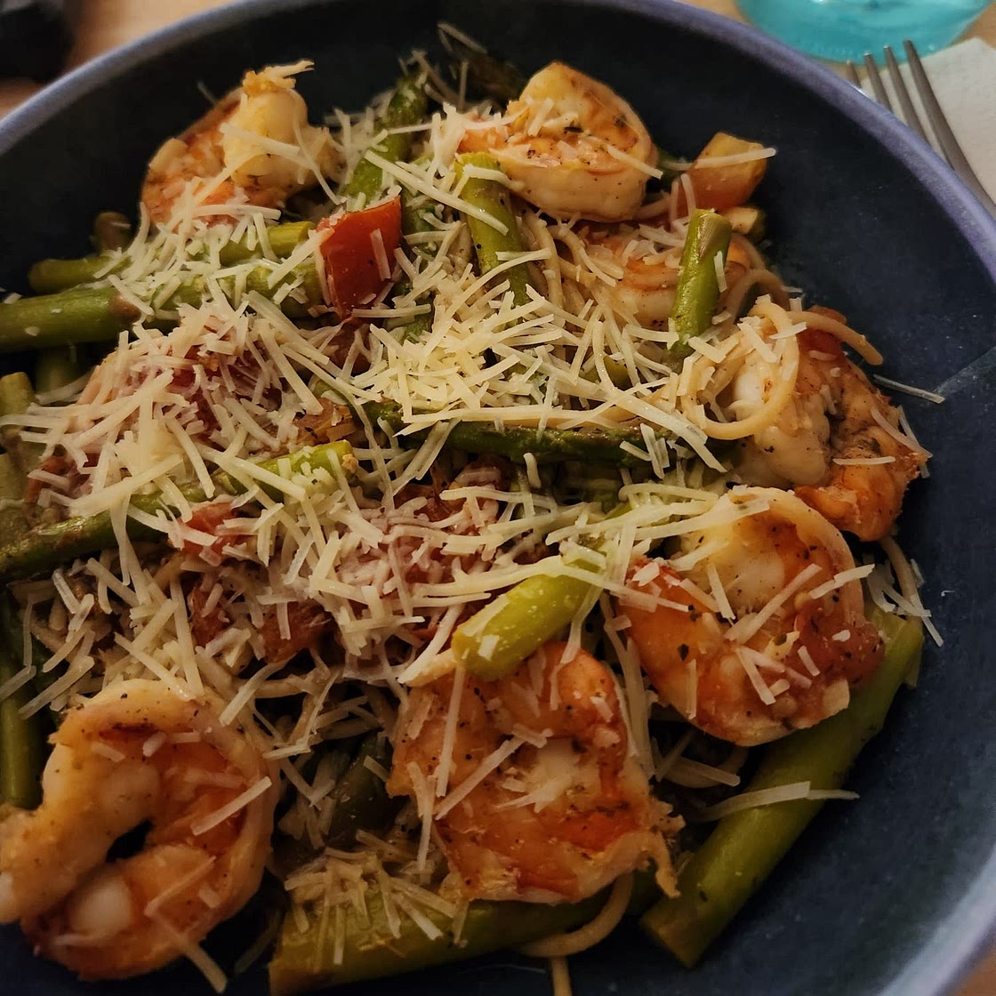 Angel Hair with Shrimp and Asparagus