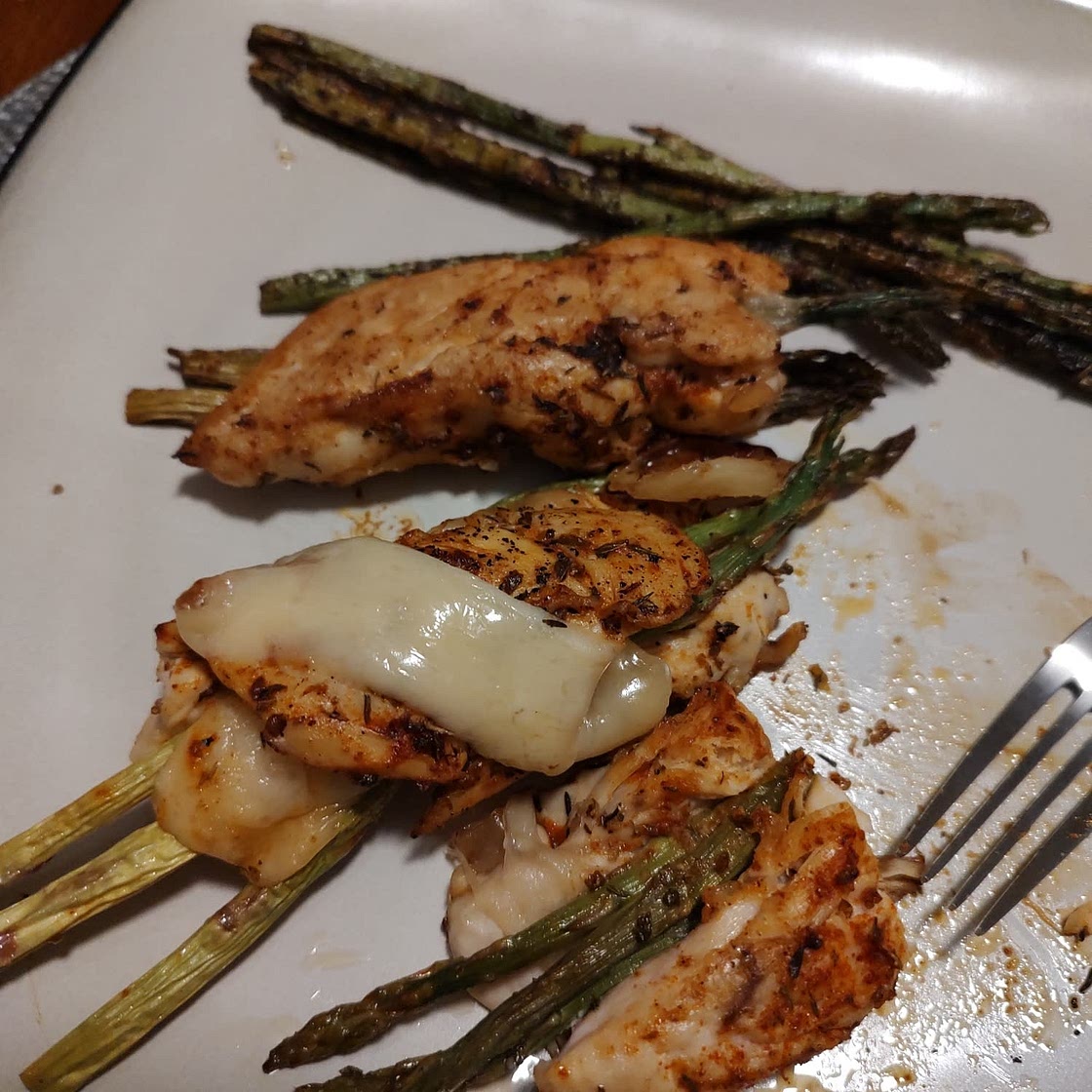 Asparagus & Cheese Stuffed Chicken {Low-carb/ Keto Friendly!}