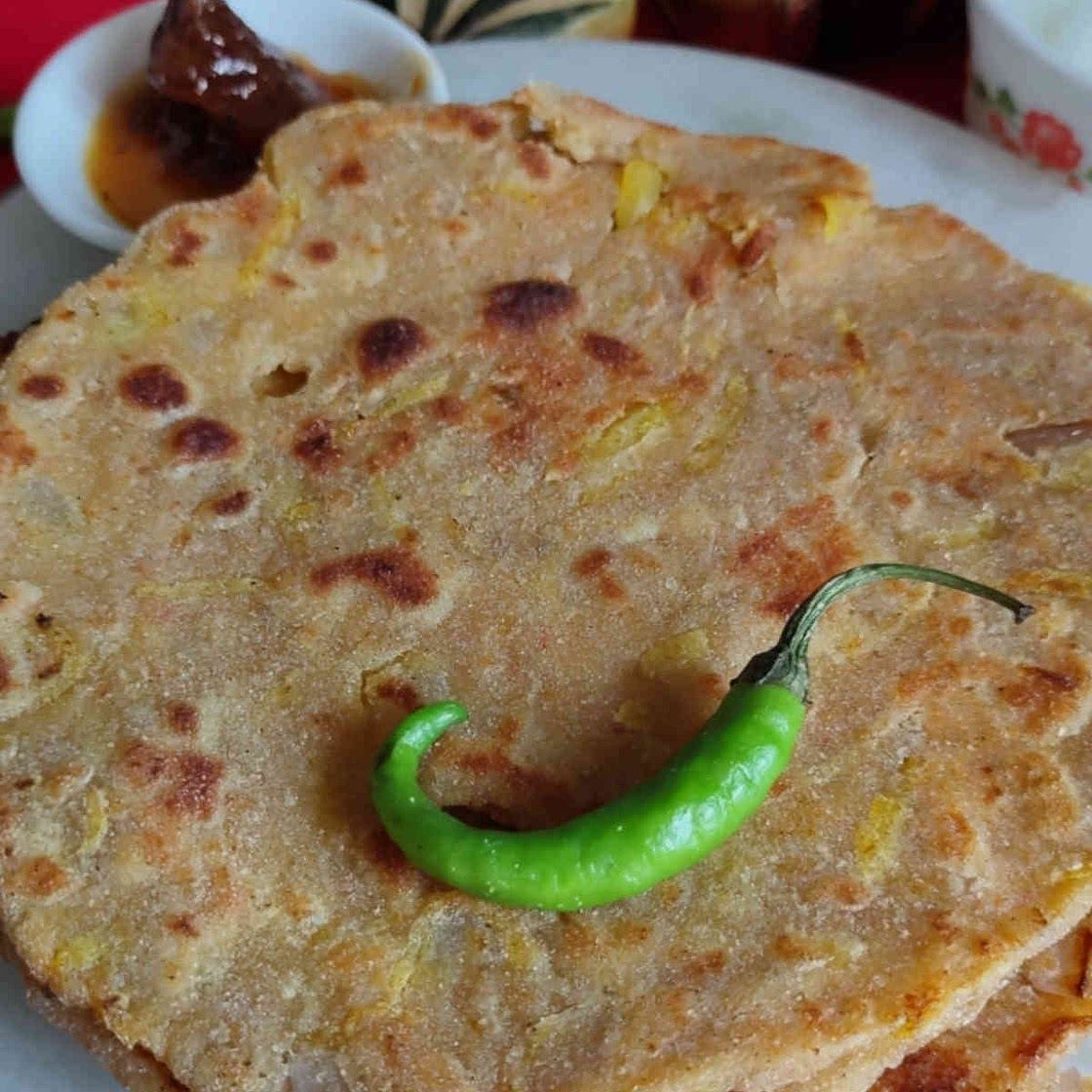 Pumpkin Paratha | Kaddu Ka Paratha | Indian Pumpkin Flatbread Recipe