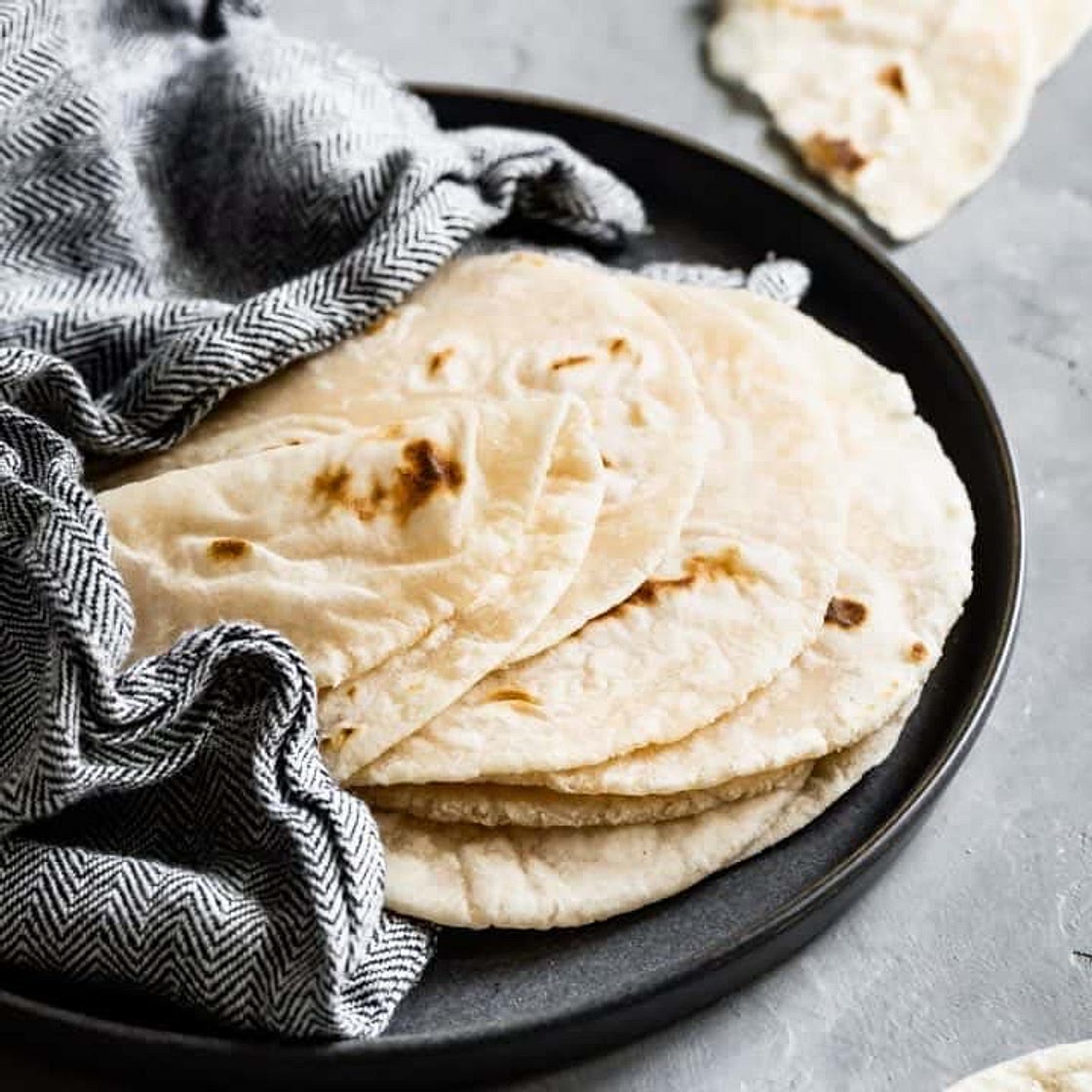 Cassava flour tortillas 