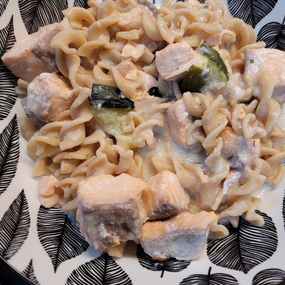 One pot pasta saumon courgettes