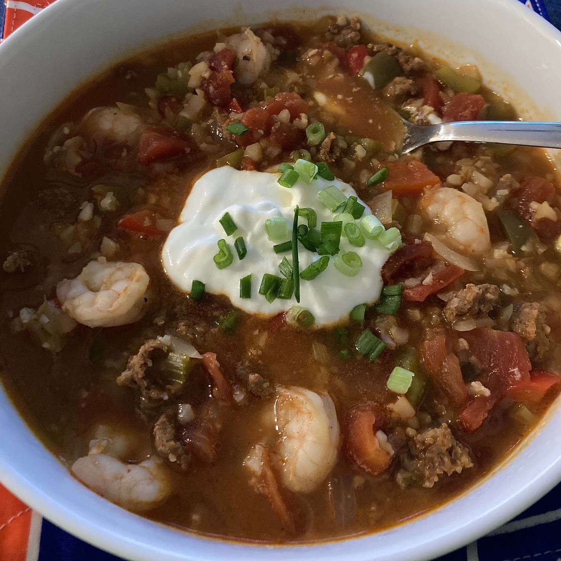 Healthy Jambalaya (Whole30, Low Carb, Paleo)