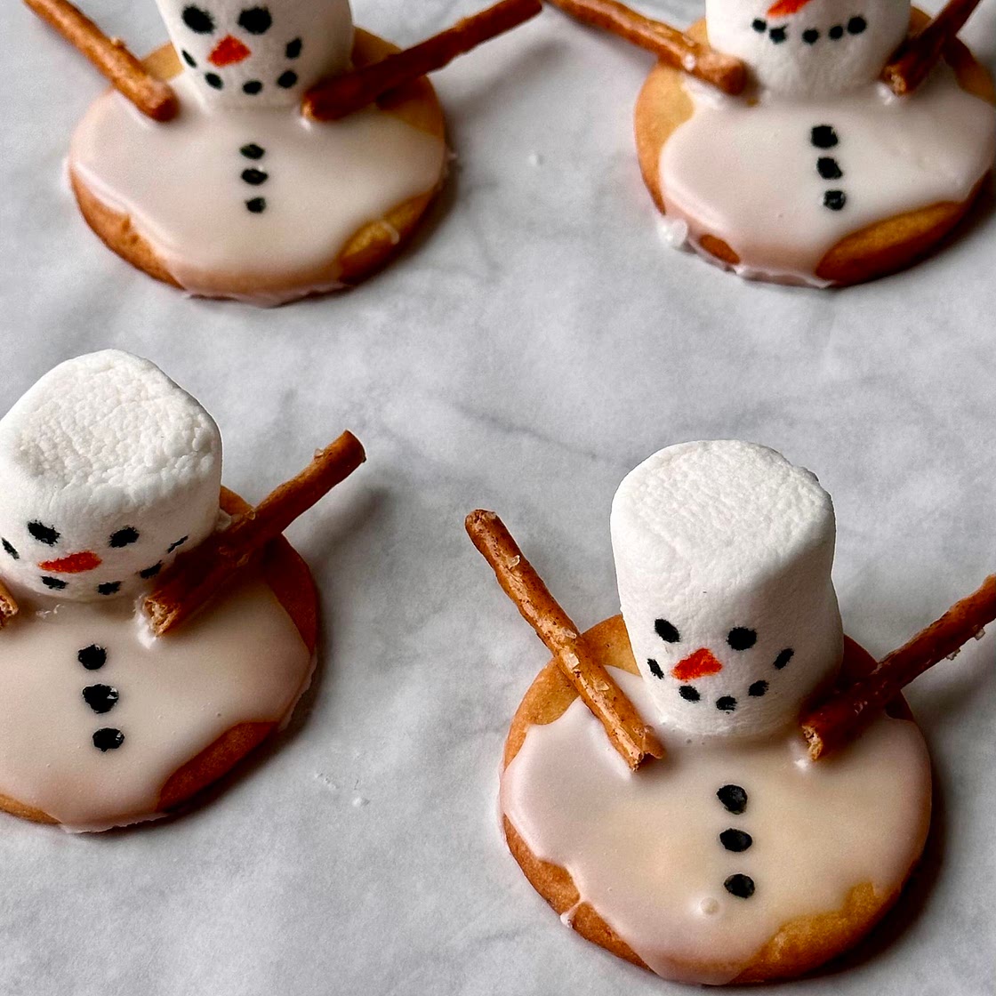 Melted Snowman Cookies 