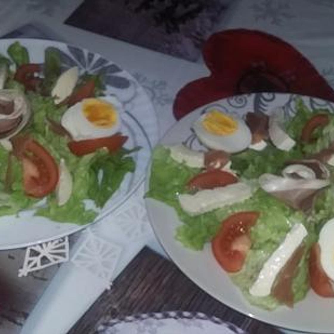 Salade du soir au jambon cru