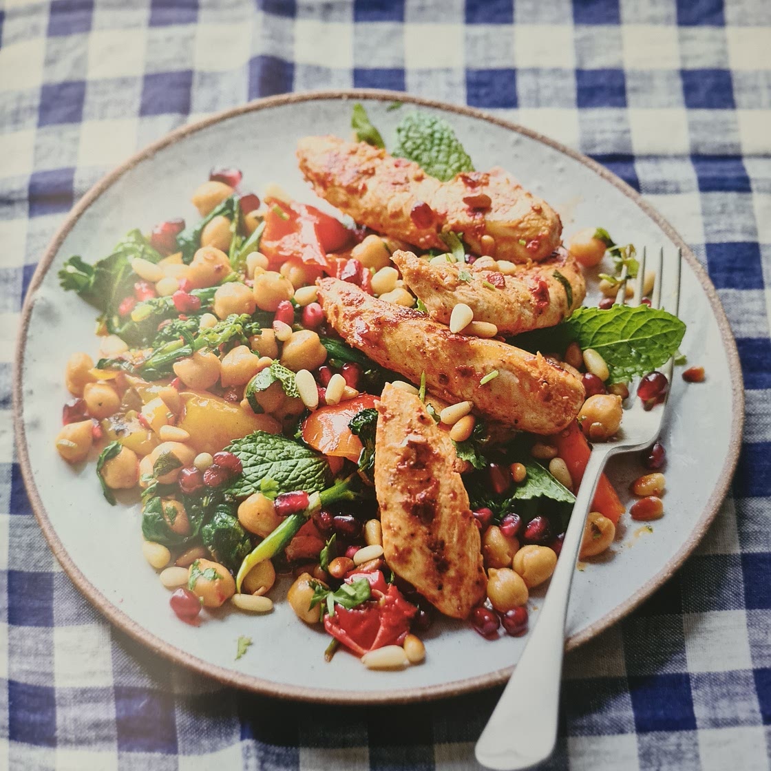 Grilled Harissa Chicken and Chickpea Salad