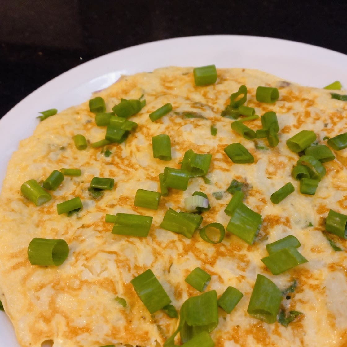 Keto Tortilla con coliflor y cebollin