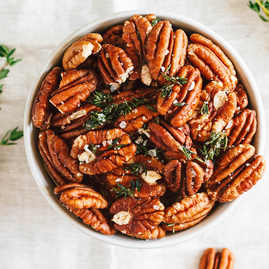 Thyme Roasted Pecans