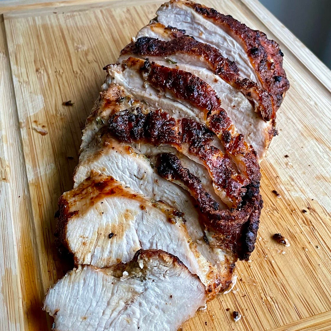 Air fried turkey breast