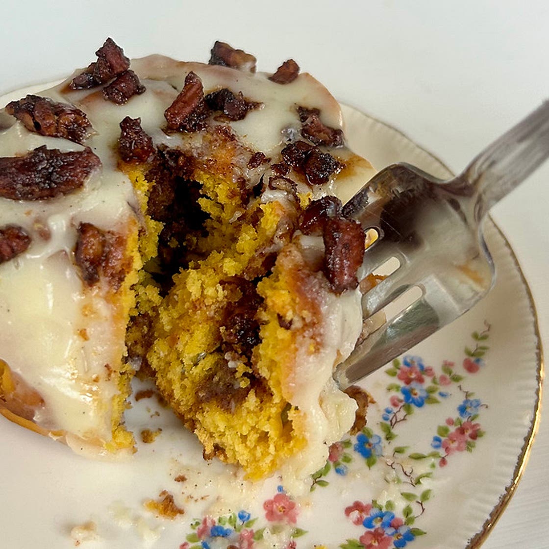 Pumpkin Pecan Cinnamon Rolls
