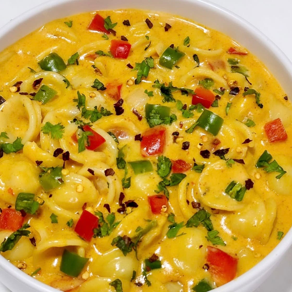 Spicy Cheesy Masala Orecchiette