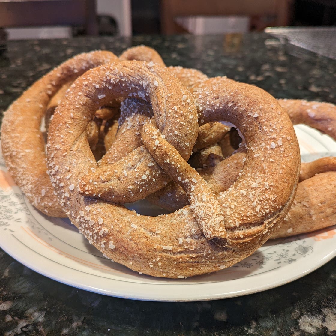 Whole Wheat Hot Pretzels