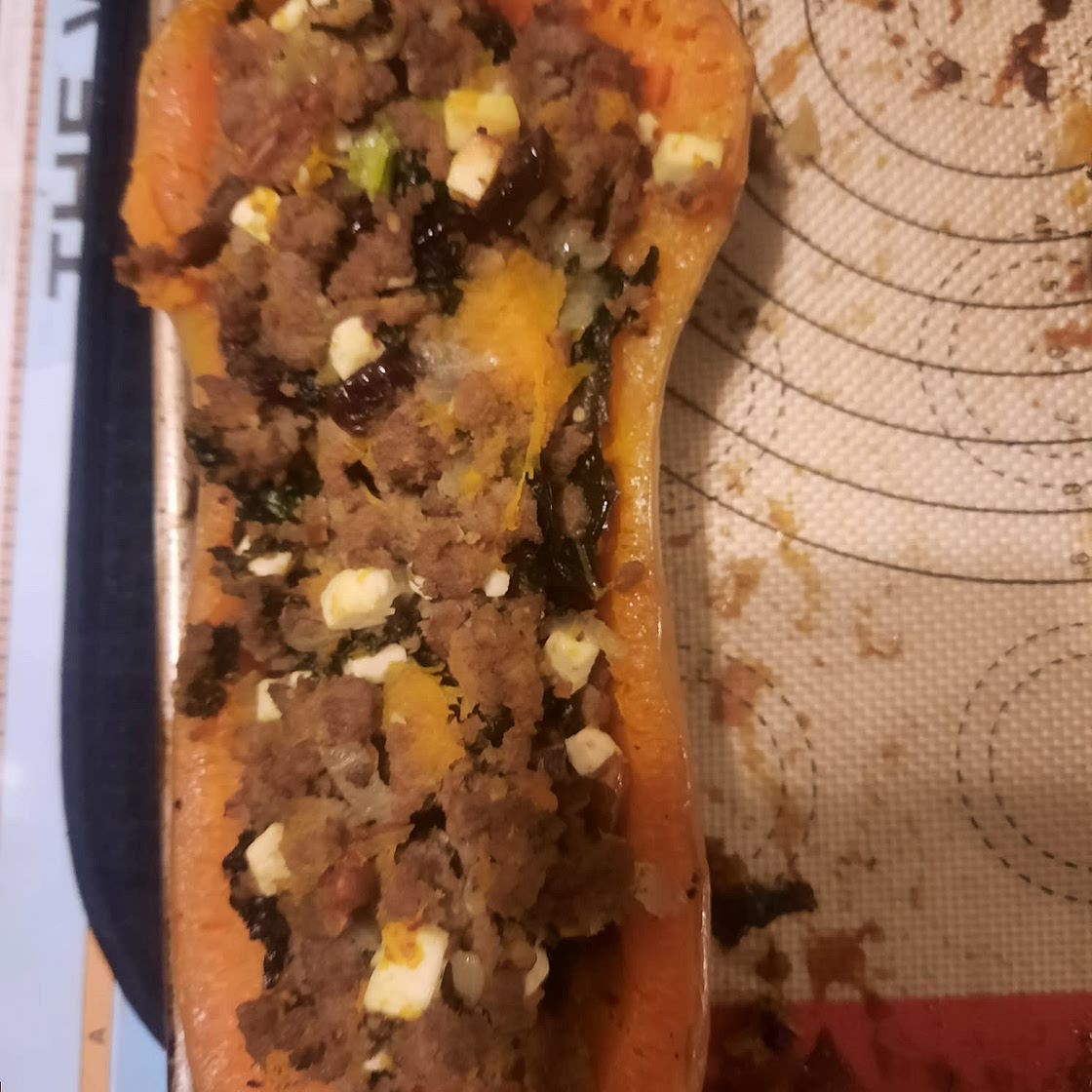 Sausage Stuffed Butternut Squash