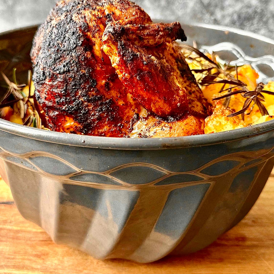 Bund Pan Roast Chicken with Crispy Potatoes 