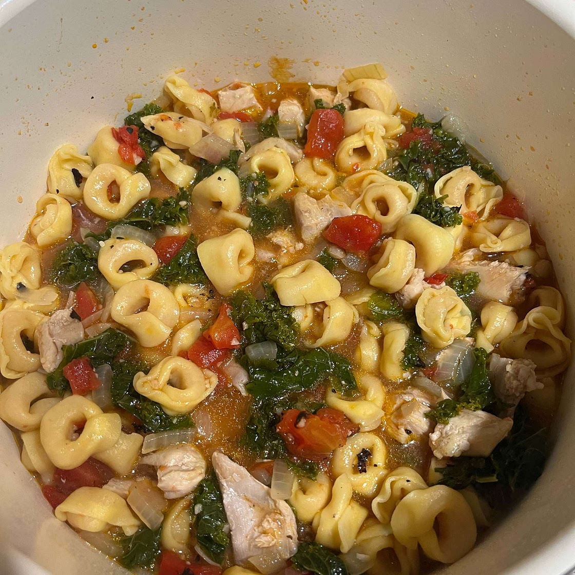 Chicken Tortellini Soup with Kale